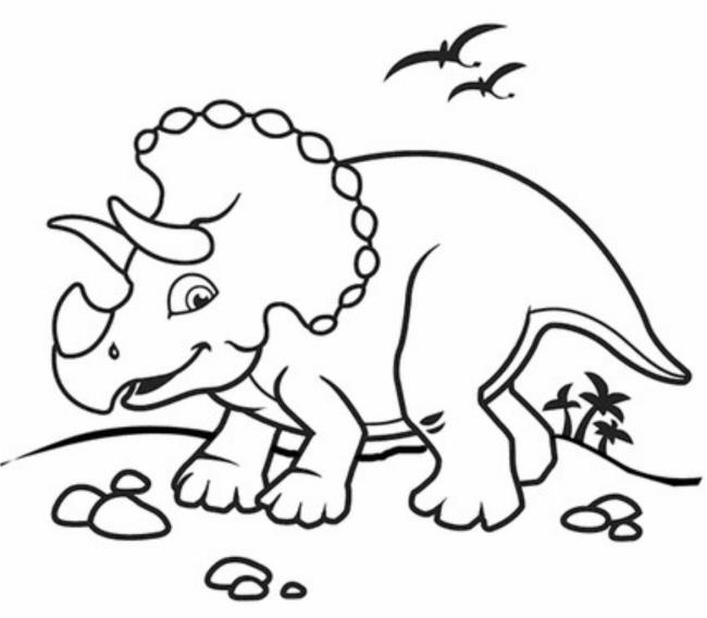 Collection of beautiful dinosaur coloring pages