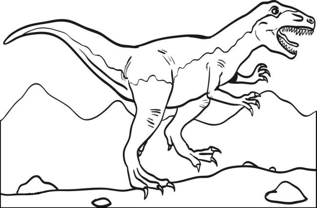 Colecție de pagini frumoase de colorat dinozaur