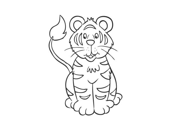 Collection of the most beautiful tiger coloring pictures