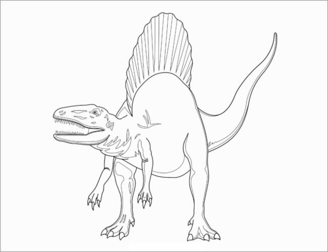 Collection of beautiful dinosaur coloring pages