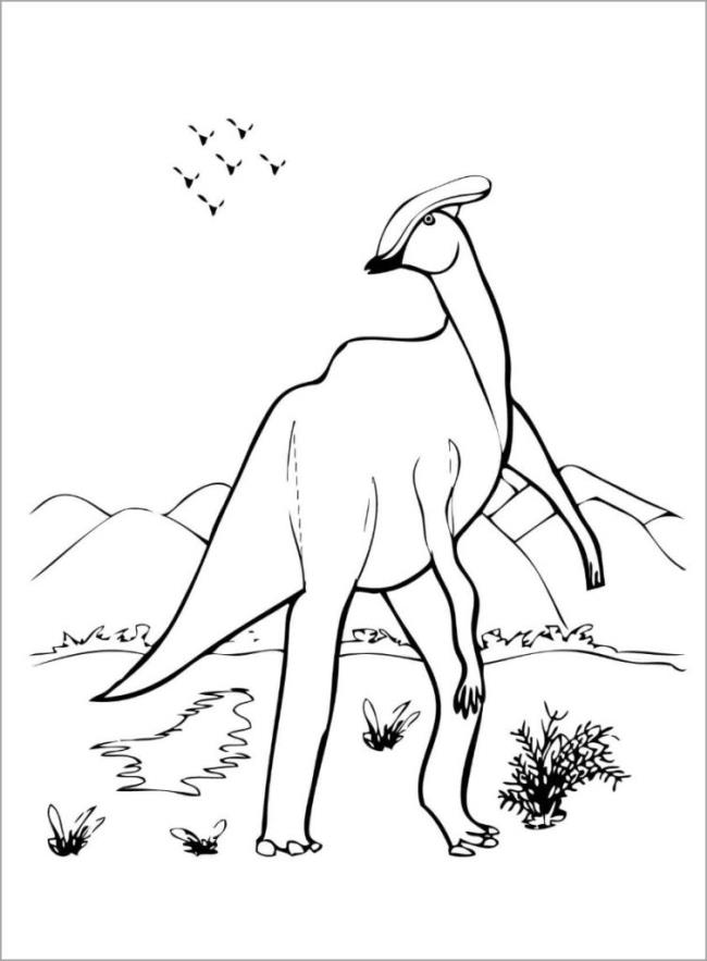 Collection of beautiful dinosaur coloring pages