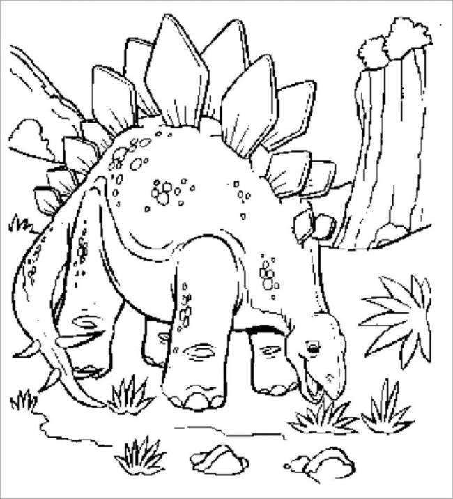 Collection of beautiful dinosaur coloring pages