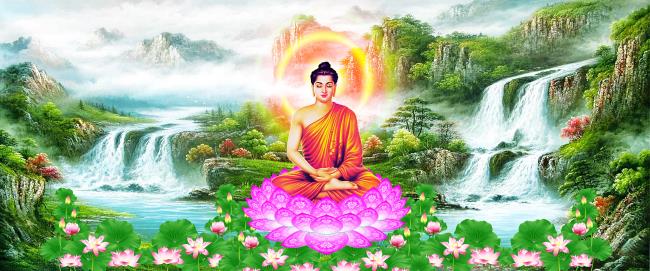Ringkasan gambar cantik Buddha Shakyamuni