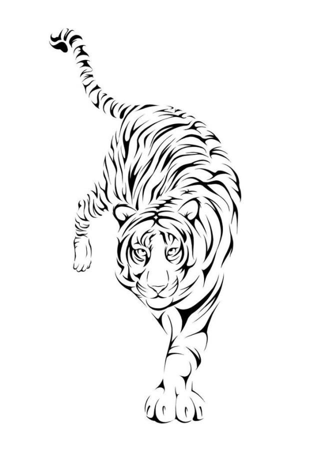 Collection of the most beautiful tiger coloring pictures