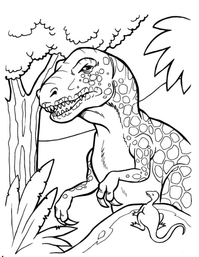 Collection of beautiful dinosaur coloring pages