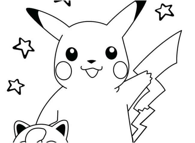 Zbiór pięknych kolorowanek Pikachu