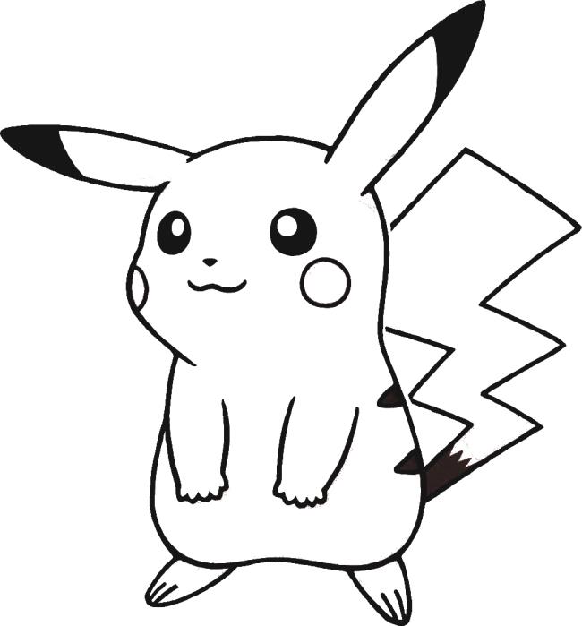 Desenhos de Pikachu para colorir