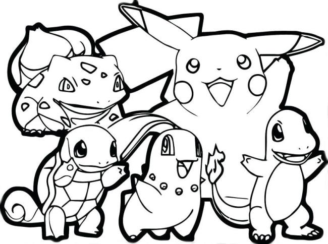 Desenhos de Pikachu para colorir