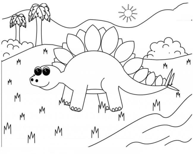 Collection of beautiful dinosaur coloring pages