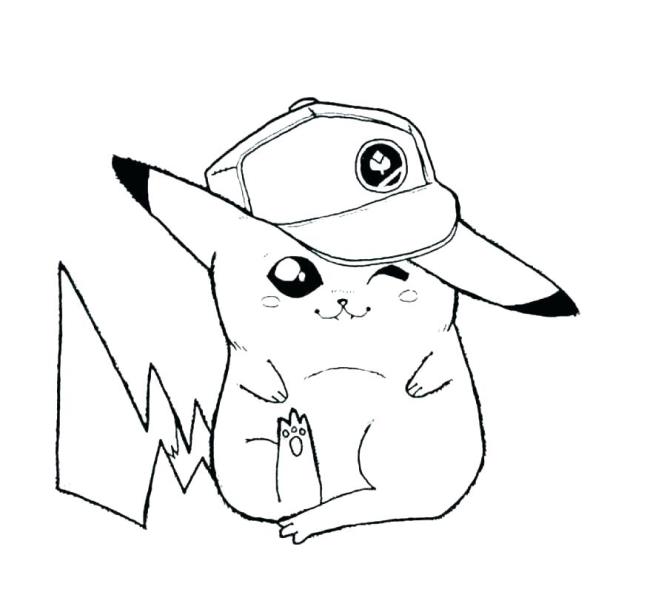 Collection of beautiful Pikachu coloring pages