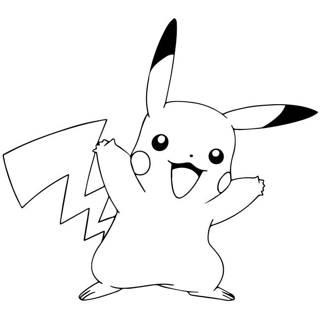 Zbiór pięknych kolorowanek Pikachu