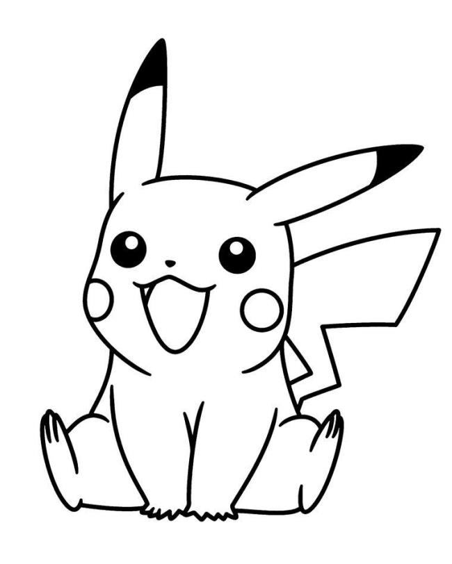 Collection of beautiful Pikachu coloring pages