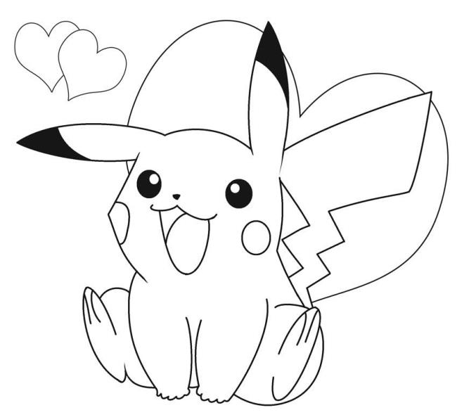 Collection of beautiful Pikachu coloring pages