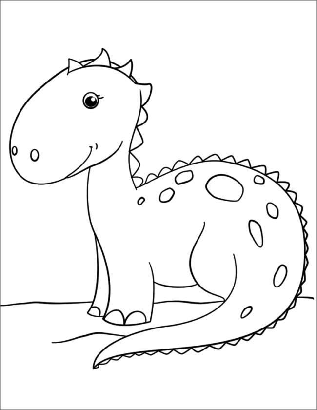 Collection of beautiful dinosaur coloring pages