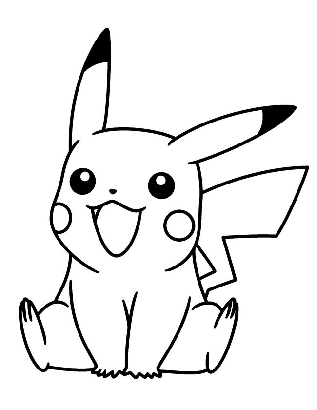 Desenhos de Pikachu para colorir