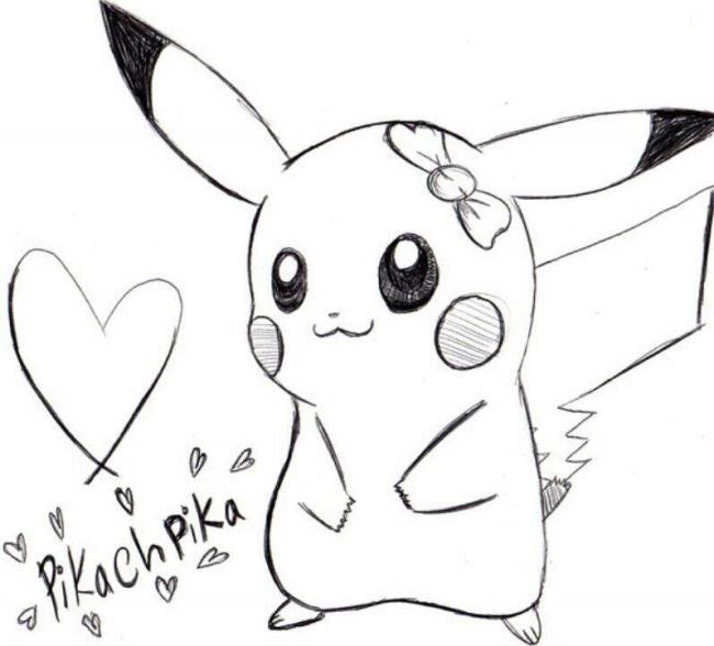 Collection of beautiful Pikachu coloring pages