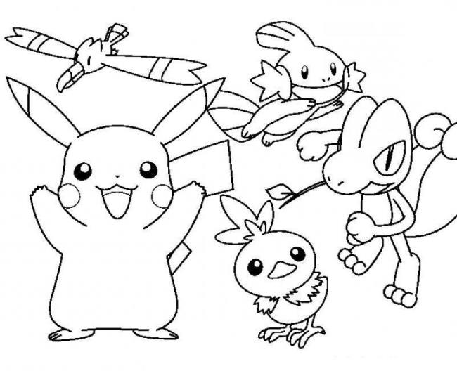 Desenhos de Pikachu para colorir