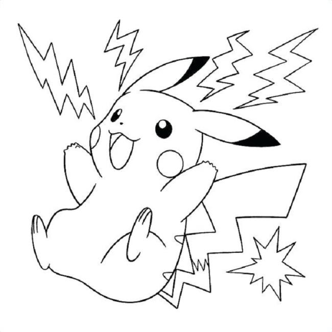 Desenhos de Pikachu para colorir