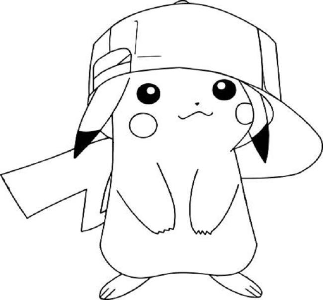 Desenhos de Pikachu para colorir