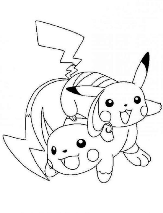 Collection of beautiful Pikachu coloring pages