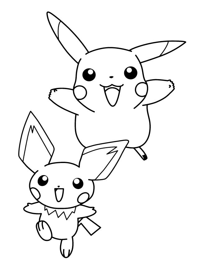 Desenhos de Pikachu para colorir