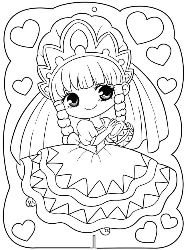 Collection de beaux échantillons de coloriage princesse