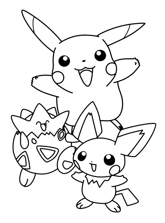 Collection de belles pages à colorier Pikachu