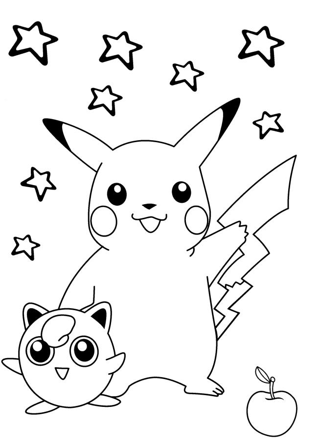 Desenhos de Pikachu para colorir