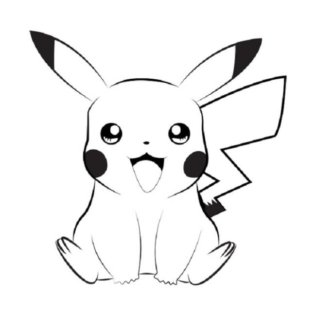 Desenhos de Pikachu para colorir