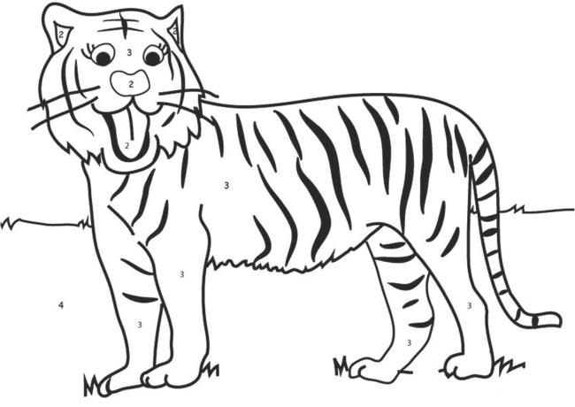 Collection of the most beautiful tiger coloring pictures