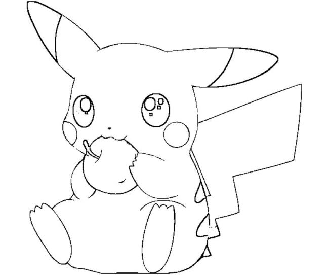 Desenhos de Pikachu para colorir