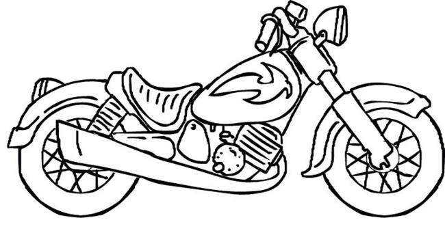 Collection of beautiful motorcycle coloring pictures