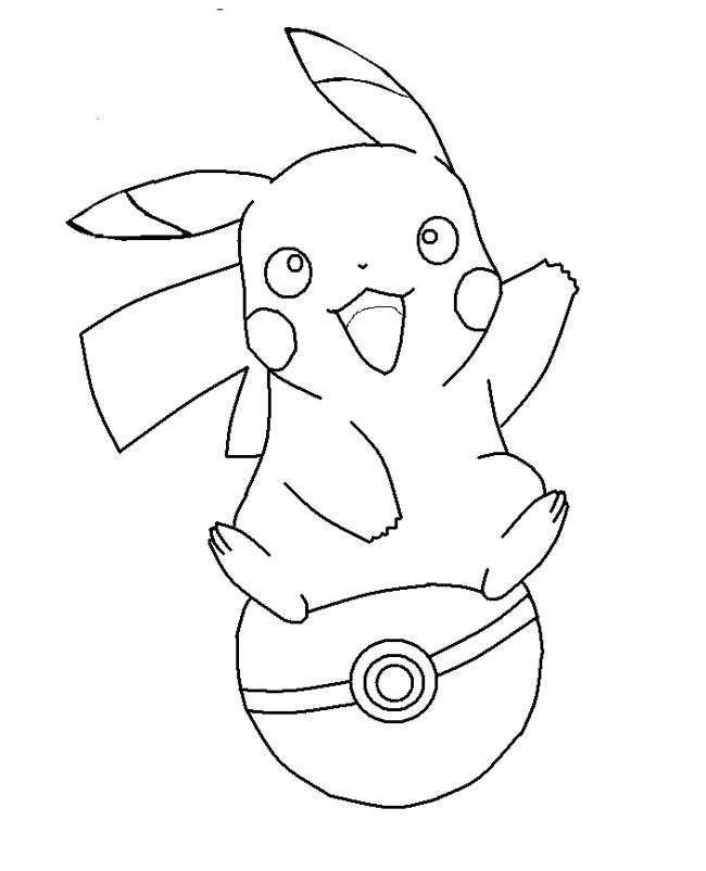 Desenhos de Pikachu para colorir