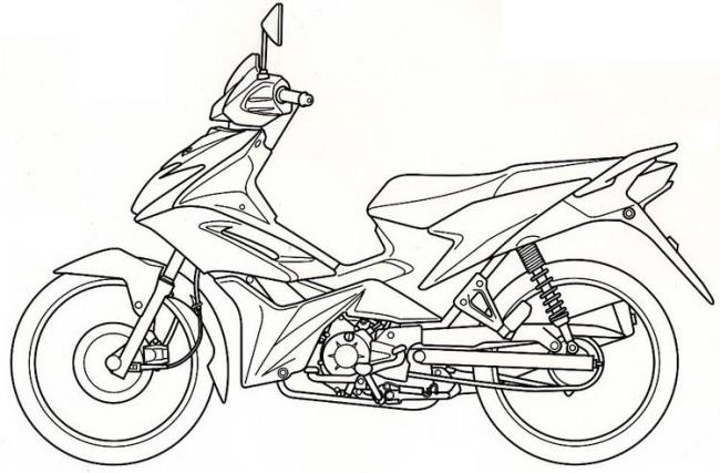 Collection of beautiful motorcycle coloring pictures