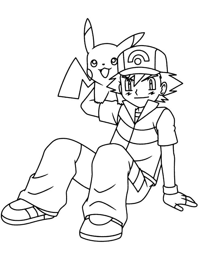 Desenhos de Pikachu para colorir