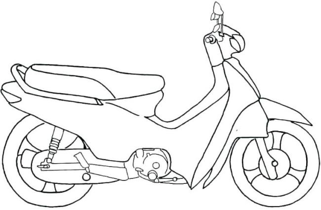 Collection of beautiful motorcycle coloring pictures