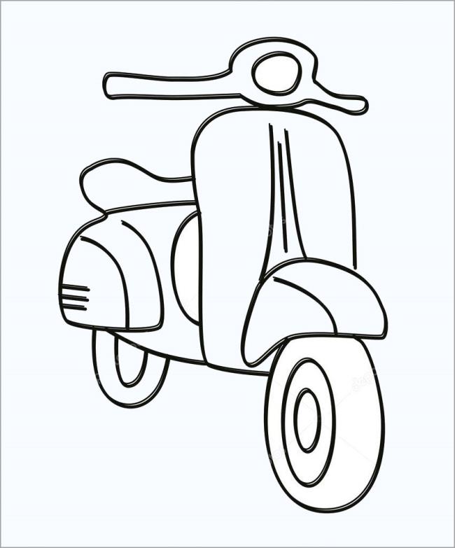 Collection of beautiful motorcycle coloring pictures