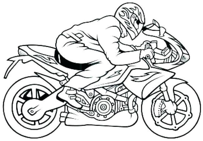 Collection of beautiful motorcycle coloring pictures