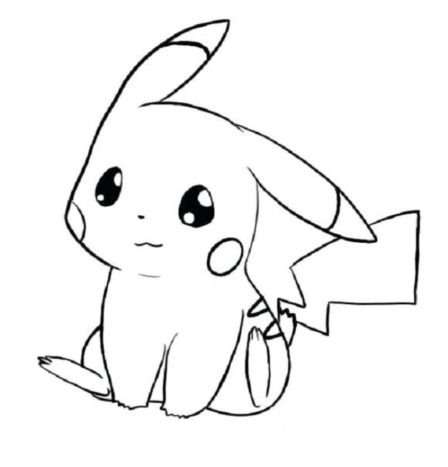 Desenhos de Pikachu para colorir