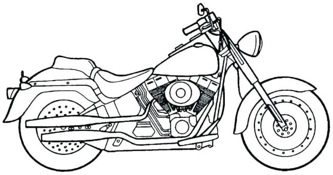 Collection of beautiful motorcycle coloring pictures