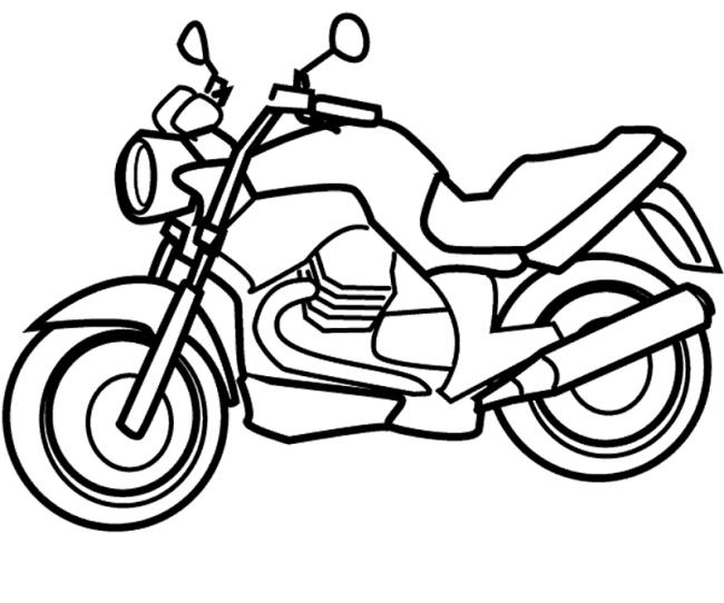 Collection of beautiful motorcycle coloring pictures