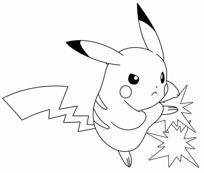 Collection of beautiful Pikachu coloring pages