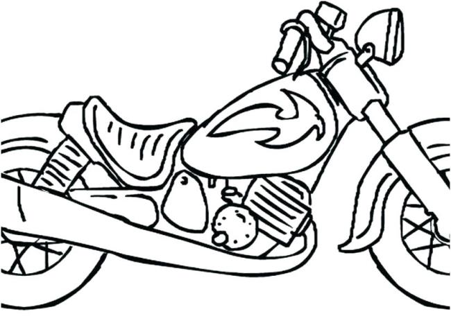 Collection of beautiful motorcycle coloring pictures