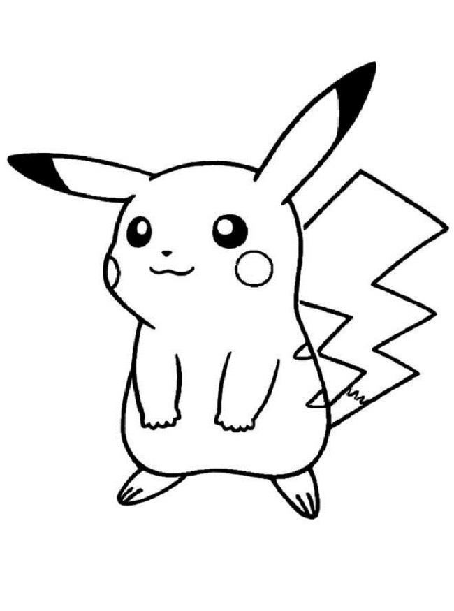 Desenhos de Pikachu para colorir