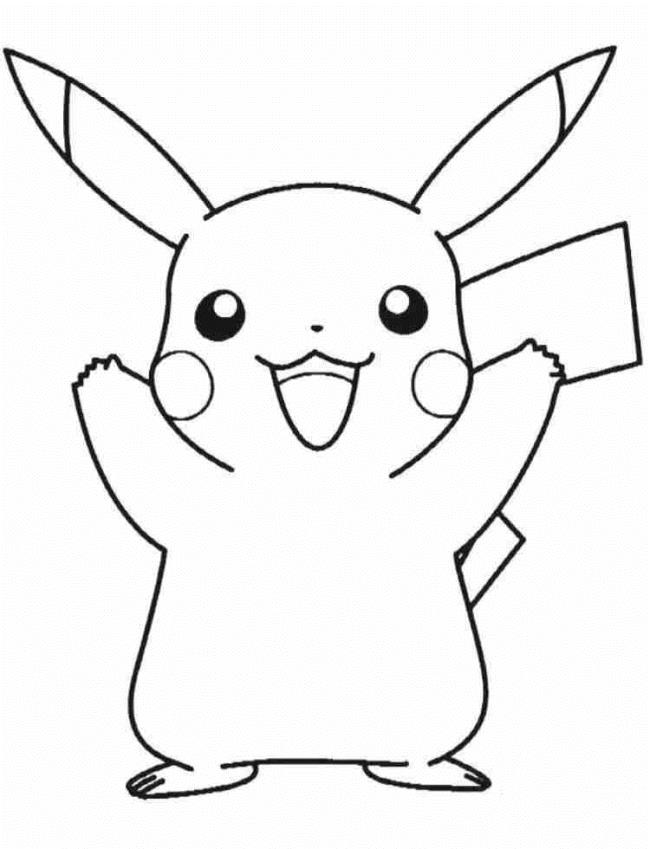 Desenhos de Pikachu para colorir