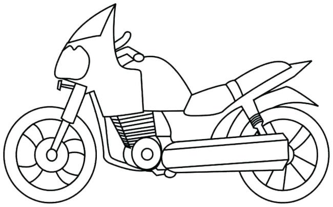 Collection of beautiful motorcycle coloring pictures