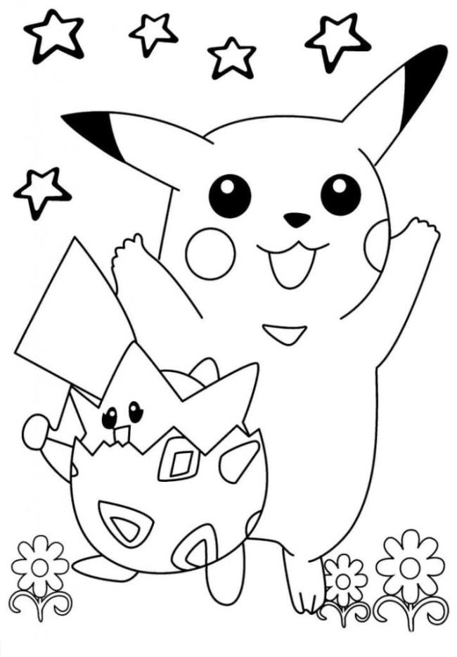 Desenhos de Pikachu para colorir