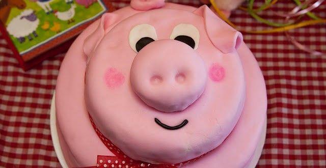 Resumo do mais bonito bolo de aniversário em forma de porco