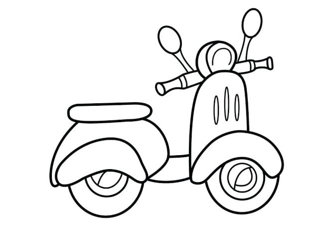 Collection of beautiful motorcycle coloring pictures