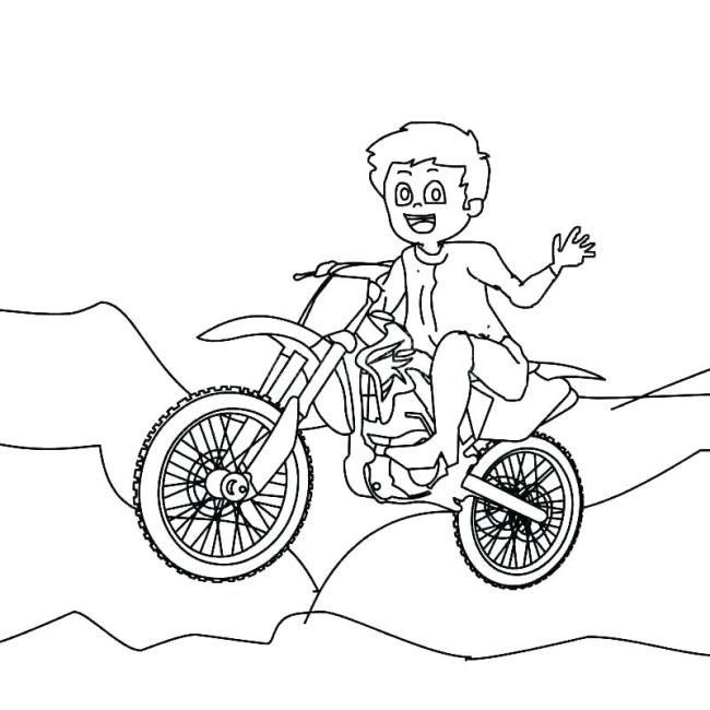 Collection of beautiful motorcycle coloring pictures
